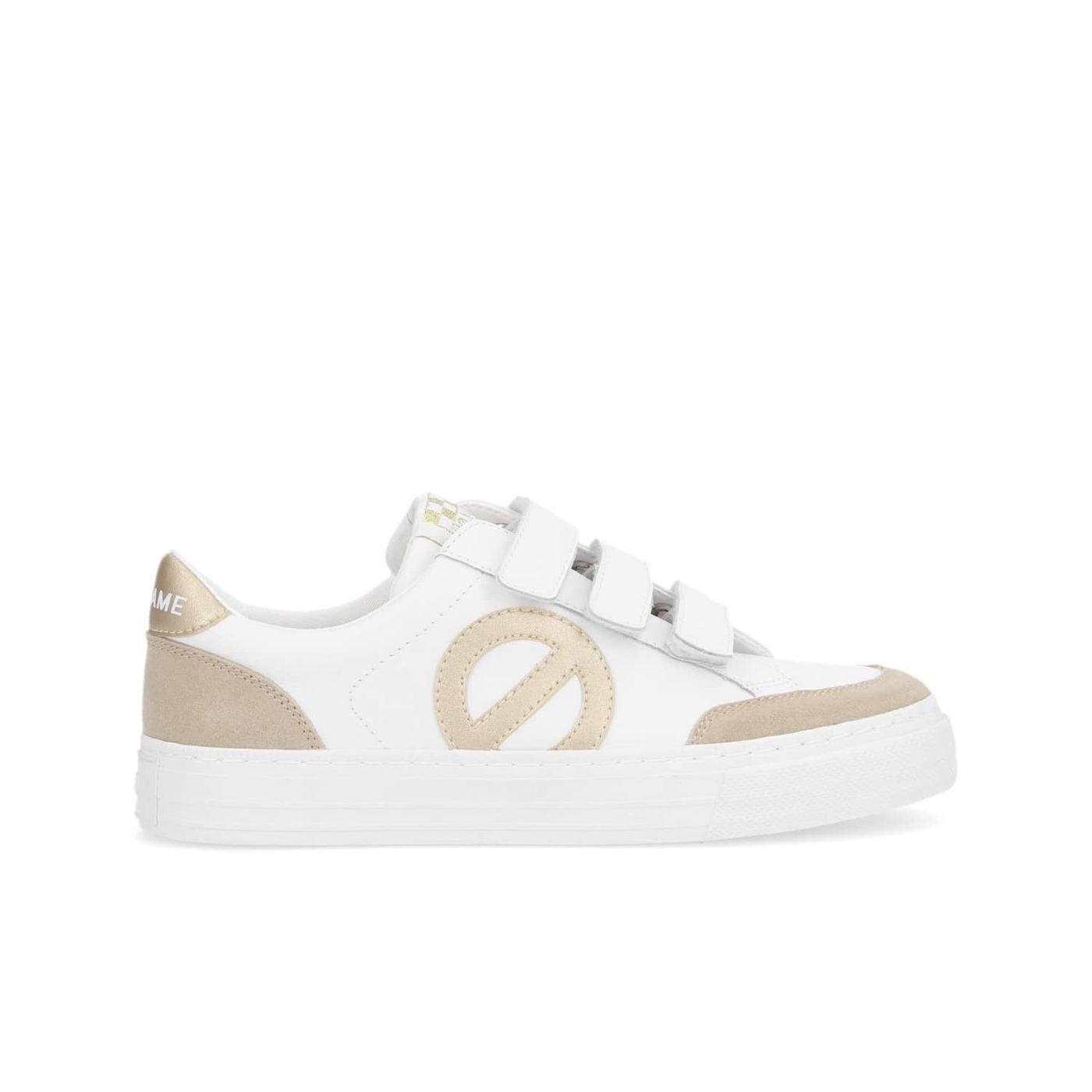 STRIKE STRAPS - NAPPA/CURL - WHITE/GOLD